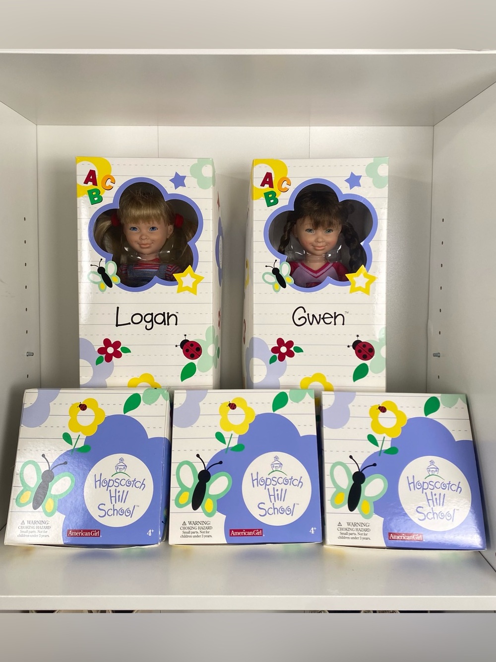 American Girl Hopscotch‎ Hill School Bundle -Brand New- Logan and Gwen 2004